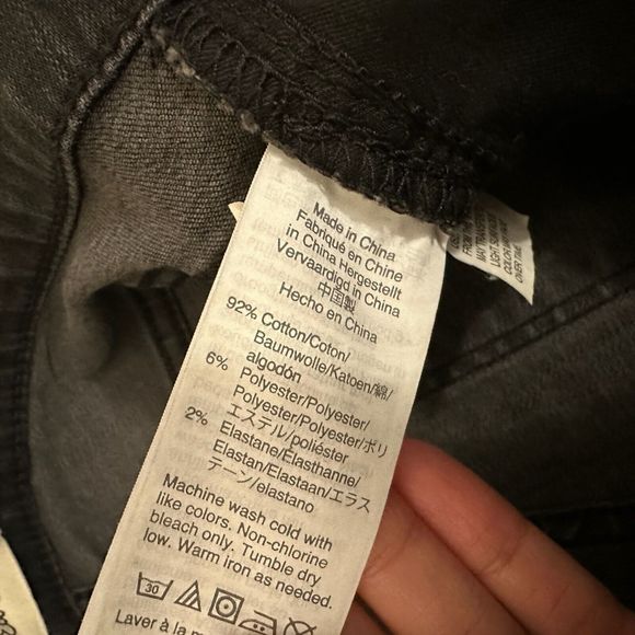 MADEWELL Distressed Destroyed 9" Mid-Rise Skinny Jeans in Black #H2230 - Picture 9 of 12